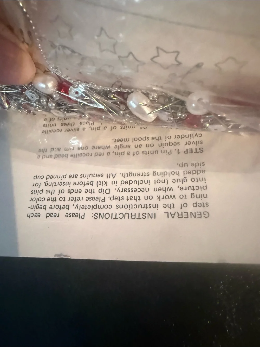Red Holiday Beaded Ornament Kit - Pack of 2